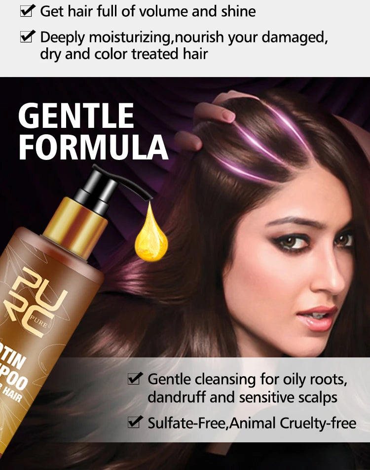 Biotin Fast Hair Growth Oil Shampoo Conditioner Set Anti Hair Loss Treatment PURC