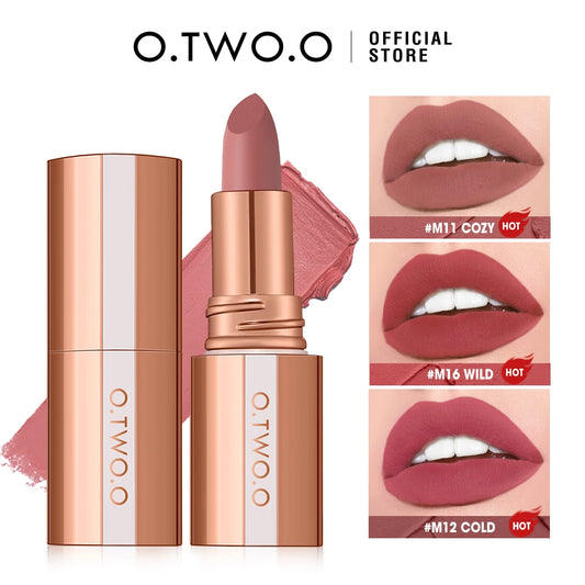 Matte Lipstick O.TWO.O Long Lasting Waterproof Lip Highly Pigmented Velvet Finish Lip