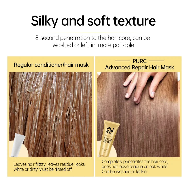 PURC 8 Seconds Hair Mask Straightening Keratin Professional Hair Treatment