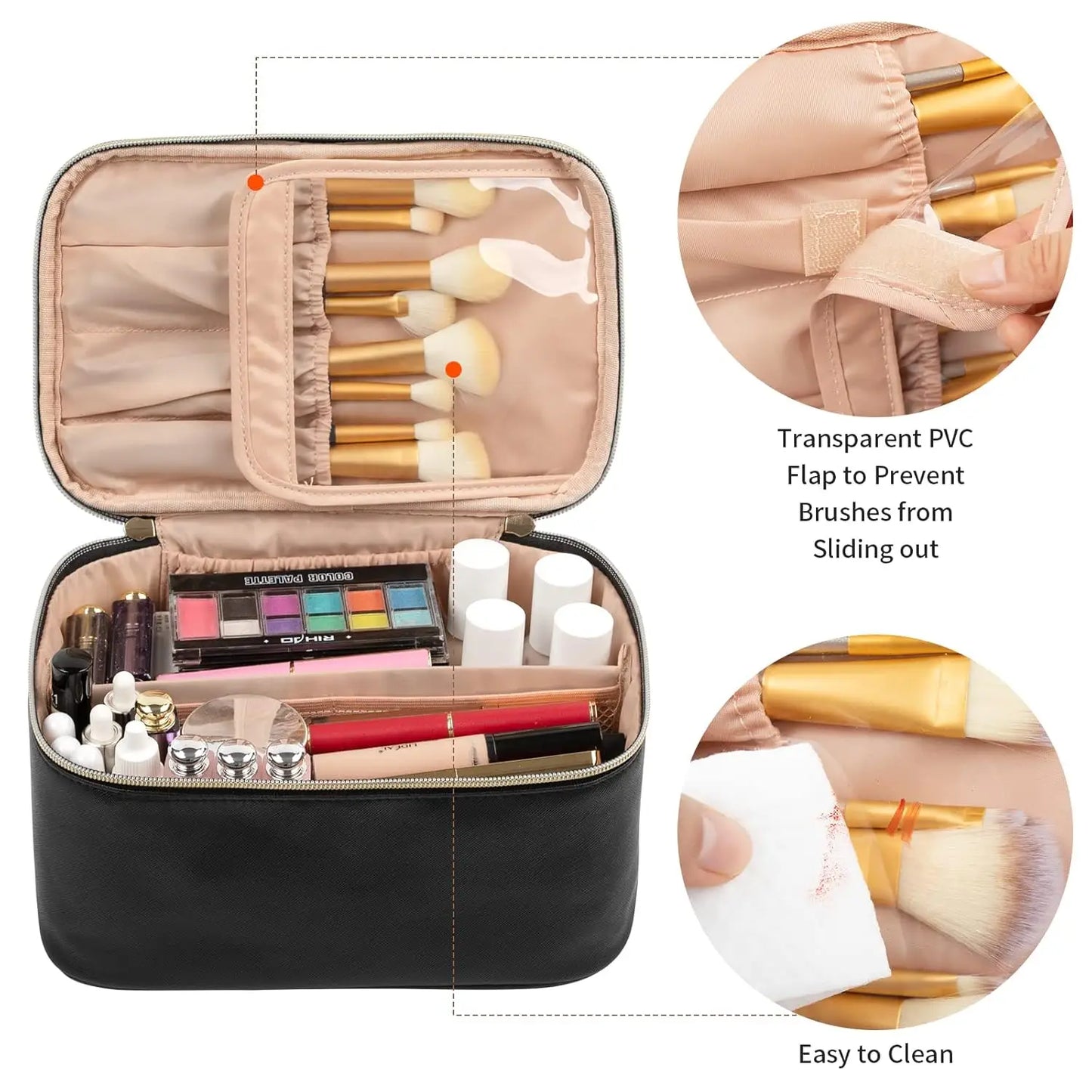 Makeup Bag Portable Cosmetic Bag Travel Makeup Case Organizer
