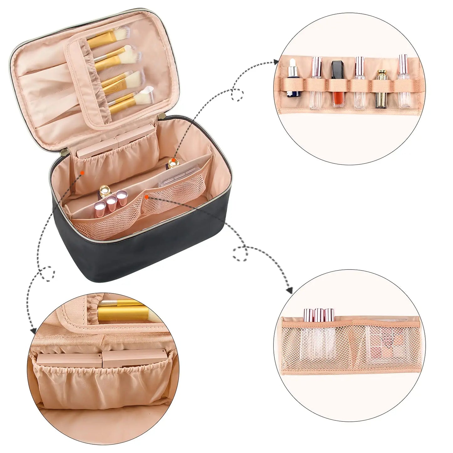 Makeup Bag Portable Cosmetic Bag Travel Makeup Case Organizer