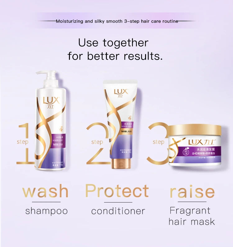 LUX Rich Moisture Shampoo 200g + Conditioner 200g with 4D Hyaluronic Acid