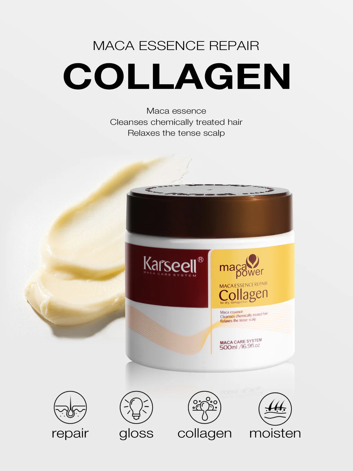 Karseell Collagen Hair Treatment Deep Repair Conditioning Argan Oil  500ml