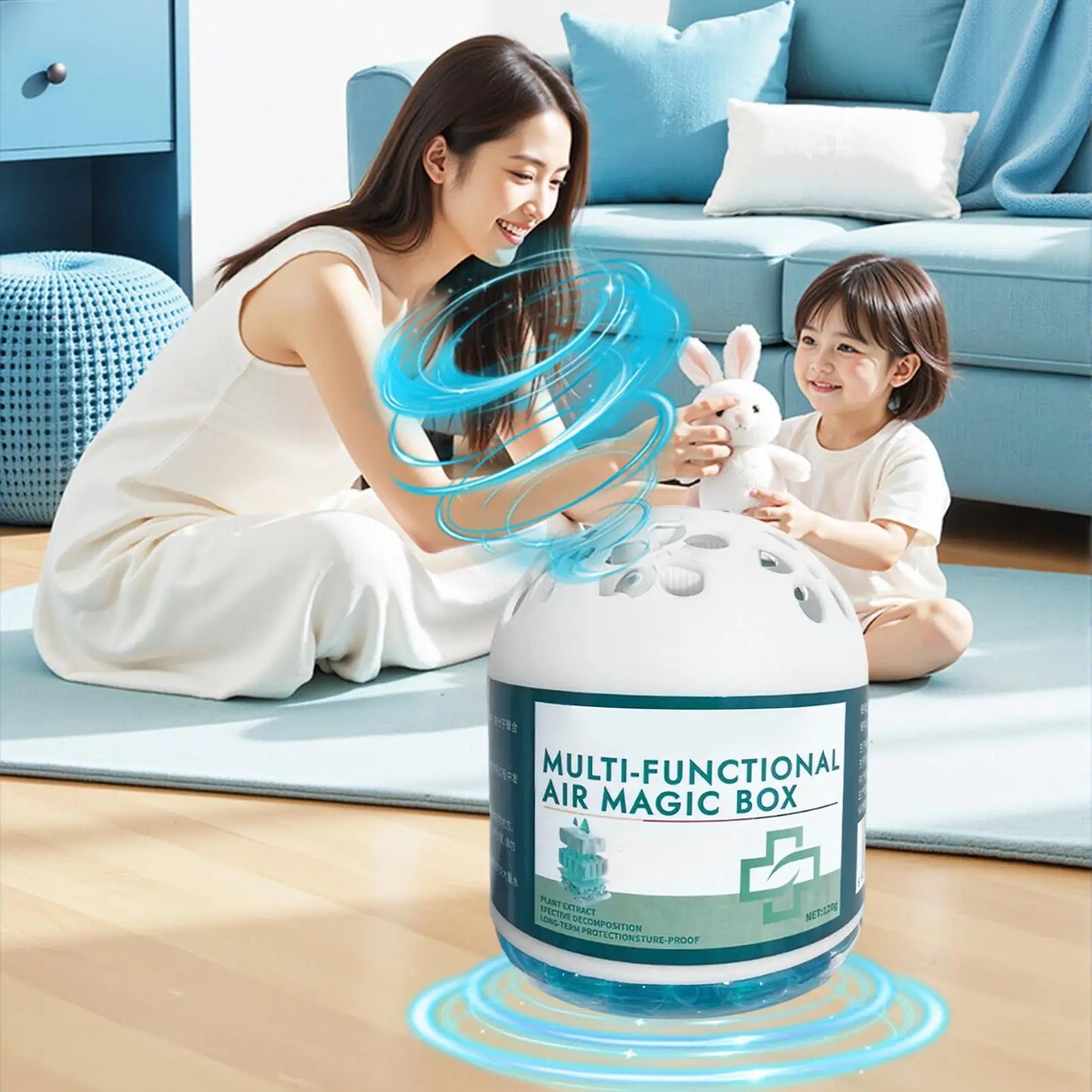 Air Freshener Box Dust Home Removal Magic Box Air Purifier Plant Extract Long-Lasting Odor 120g