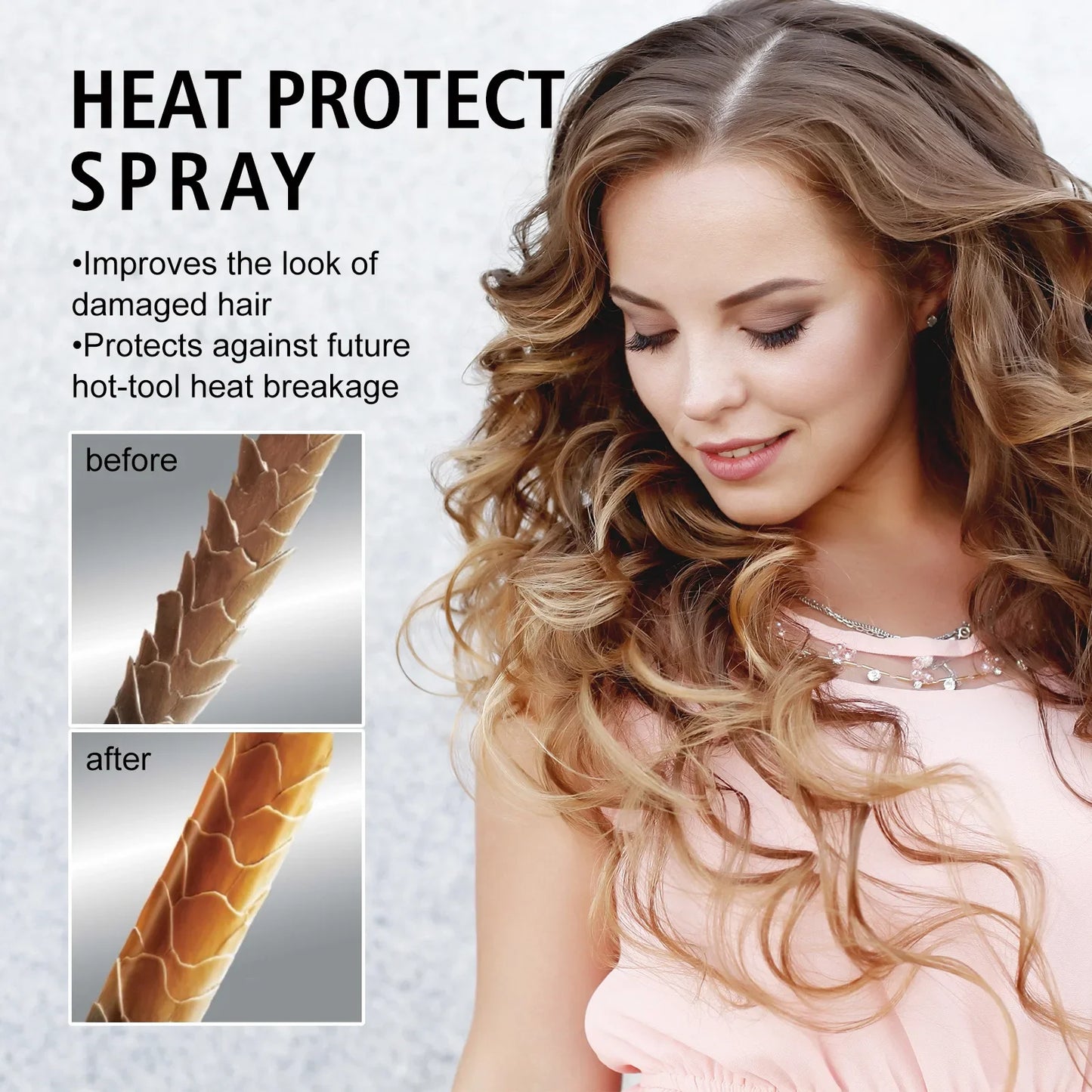Heat Protect Spray Thermal Heat Protection Spray Shine Mist Curly