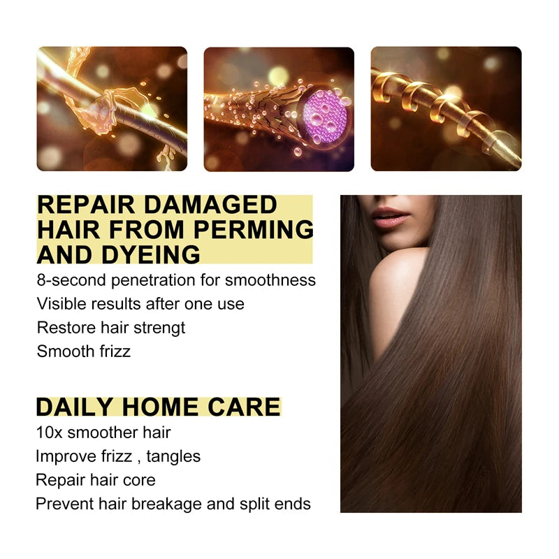 Keratin Hair Mask Professional Repair Damaged Dry Frizzy Hair 5s Magical Smooth