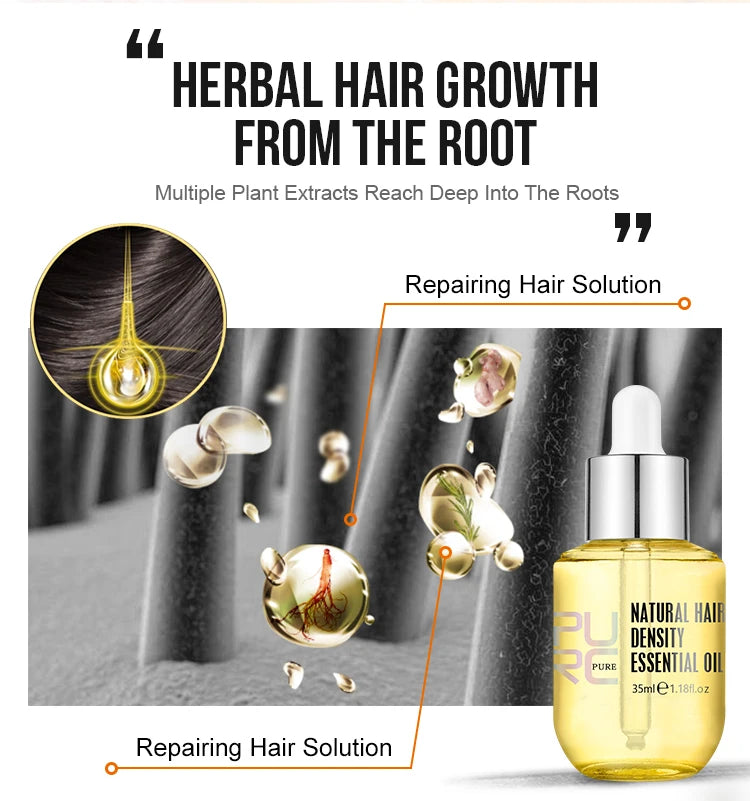 PURC Ginger Hair Growth Oil Fast Hair Loss Treatment Repair Damaged Hair