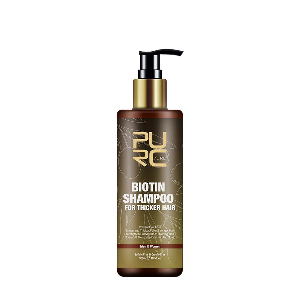 Biotin Fast Hair Growth Oil Shampoo Conditioner Set Anti Hair Loss Treatment PURC