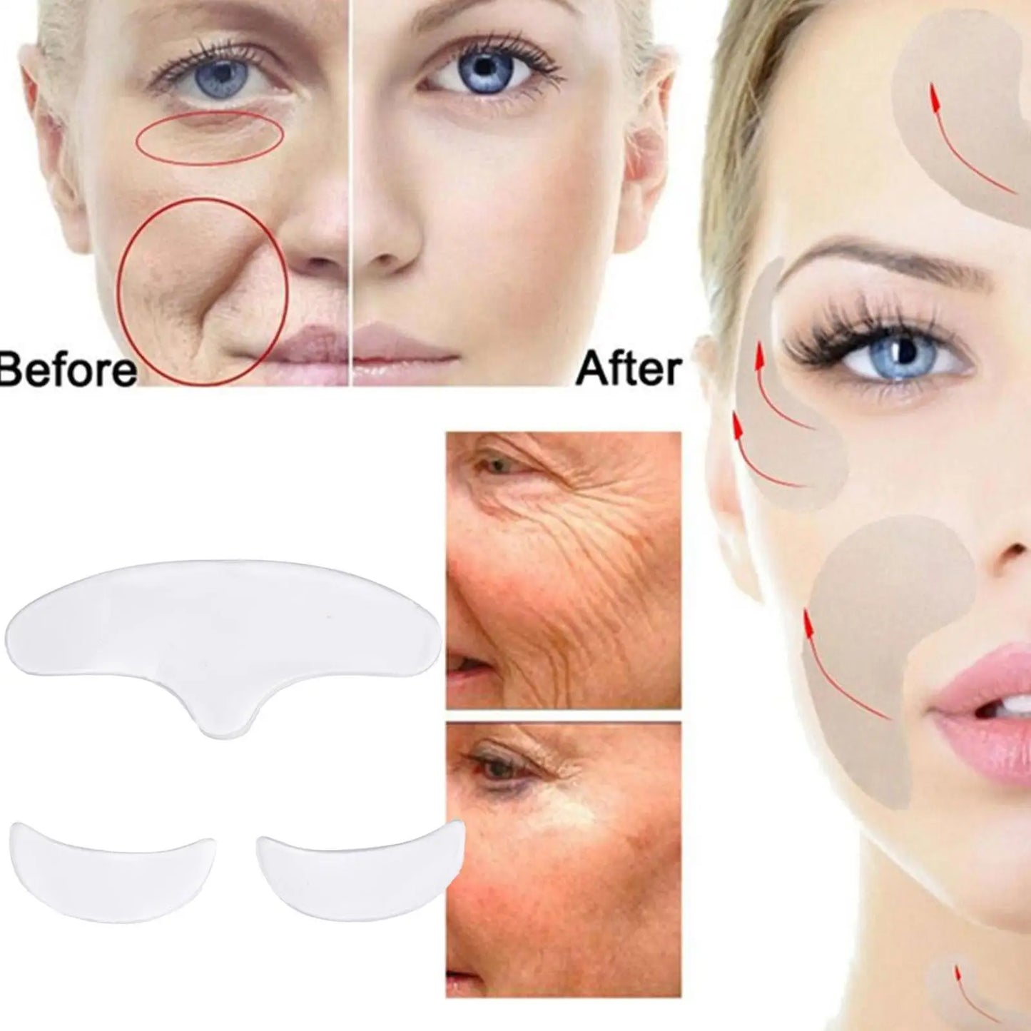 Reusable Anti Wrinkle Forehead Silicone Patch
