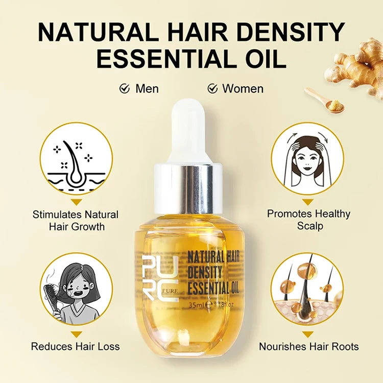 PURC Ginger Hair Growth Oil Fast Hair Loss Treatment Repair Damaged Hair