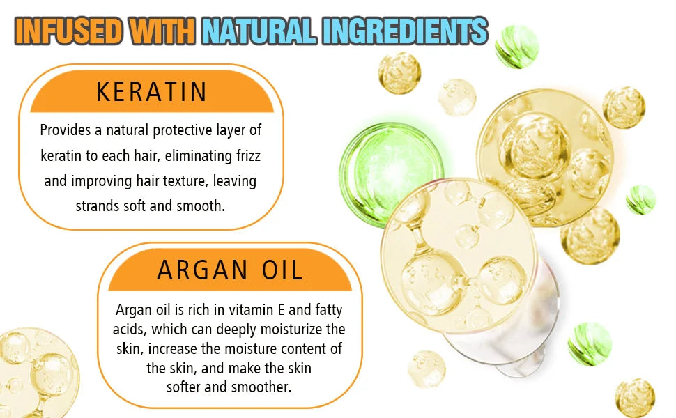 Keratin Protein Serum Heat Thermal Protection Spray Rose Water Mist Smooth & Moisturize