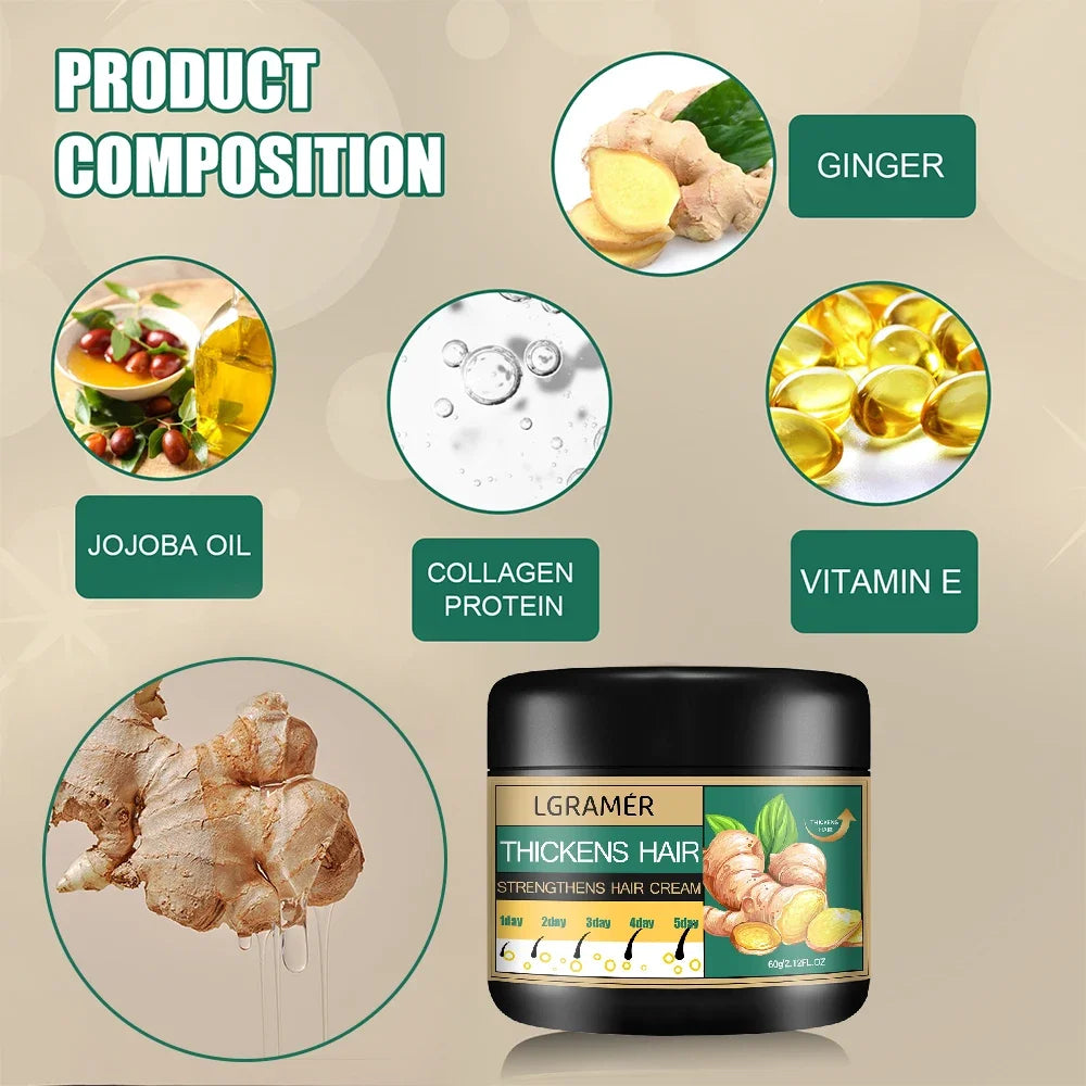 Hair Growth Cream Ginger Alopecia Regrowth Repairing Hair Loss