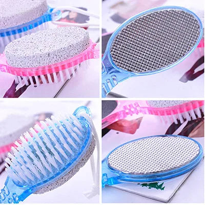 Brand New 4in1 Foot Pumice Stone Dead Skin Remover Brush Pedicure Grinding Tool