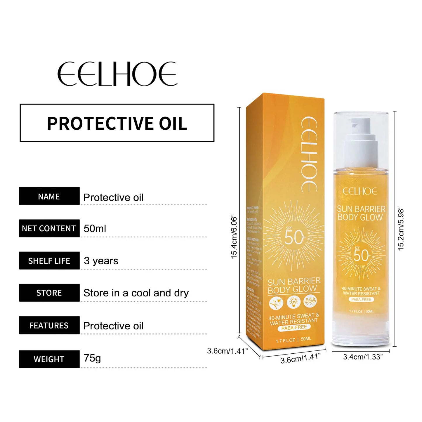Facial Body Sunscreen Spf 50 Waterproof UV Protector Moisturizing