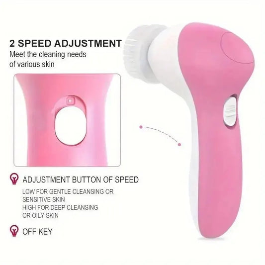 5 In 1 Beauty Massager, Facial Cleansing Brush, Deep Cleansing Gentle And Effective Skin Care