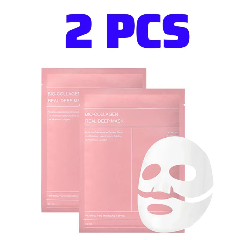 Bio Collagen Face Mask Deep Hydrating Moisturizing Firming 1/2/5/10Pcs