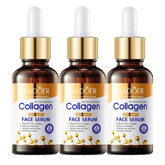 Collagen Face Serum 3pcs skincare Facial Essence Liquid Firming Moisturizing Nourishing