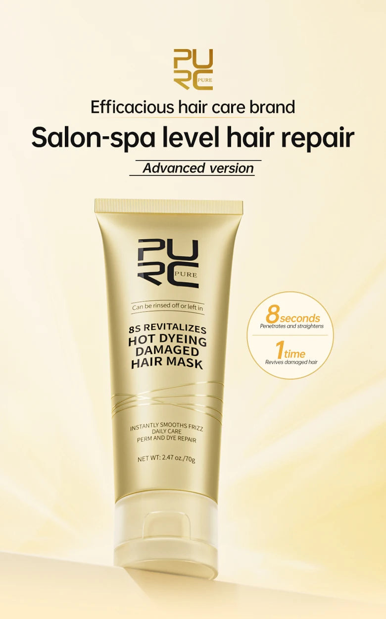 PURC 8 Seconds Hair Mask Straightening Keratin Professional Hair Treatment