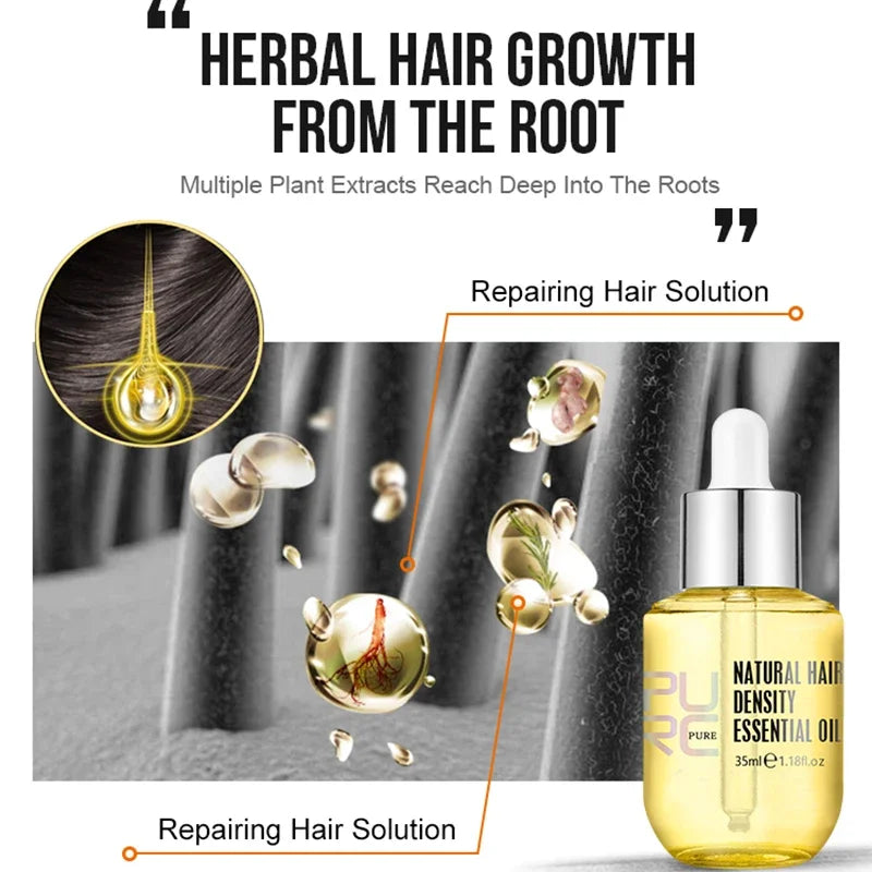 PURC Ginger Hair Growth Oil Fast Hair Loss Treatment Repair Damaged Hair