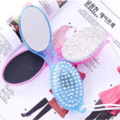 Brand New 4in1 Foot Pumice Stone Dead Skin Remover Brush Pedicure Grinding Tool