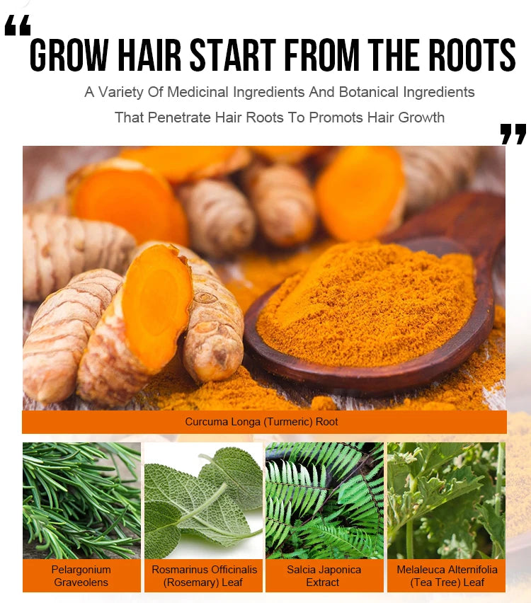 PURC Ginger Hair Growth Oil Fast Hair Loss Treatment Repair Damaged Hair