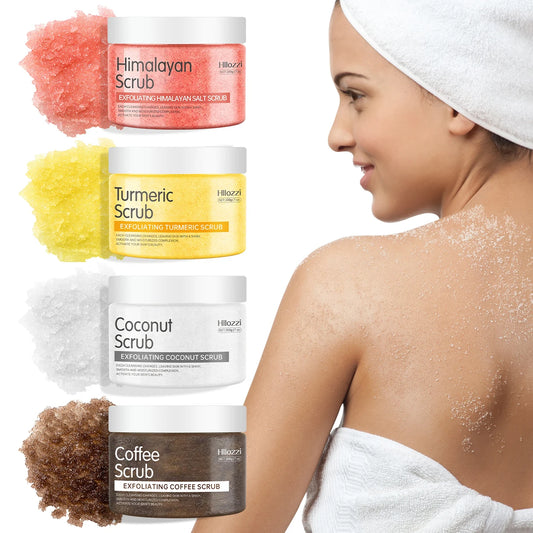 Salt Body Scrub Skin Exfoliating 4 Variants -Turmeric, Coconut, Coffee, Himalayan