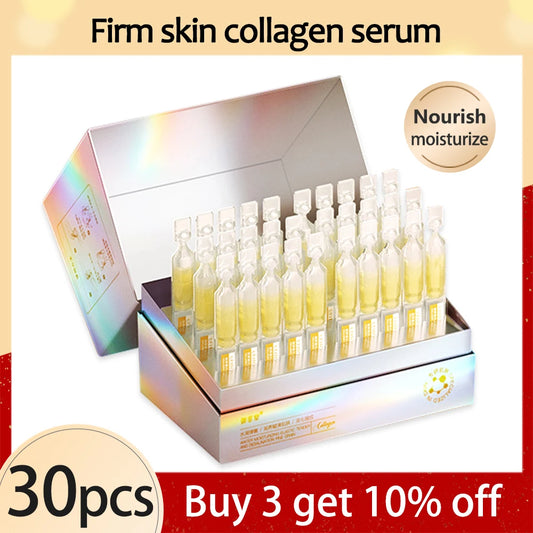 30Pcs Collagen Boost Serum Ceramide Repair Firm Smooth Essence Hyaluronic Acid