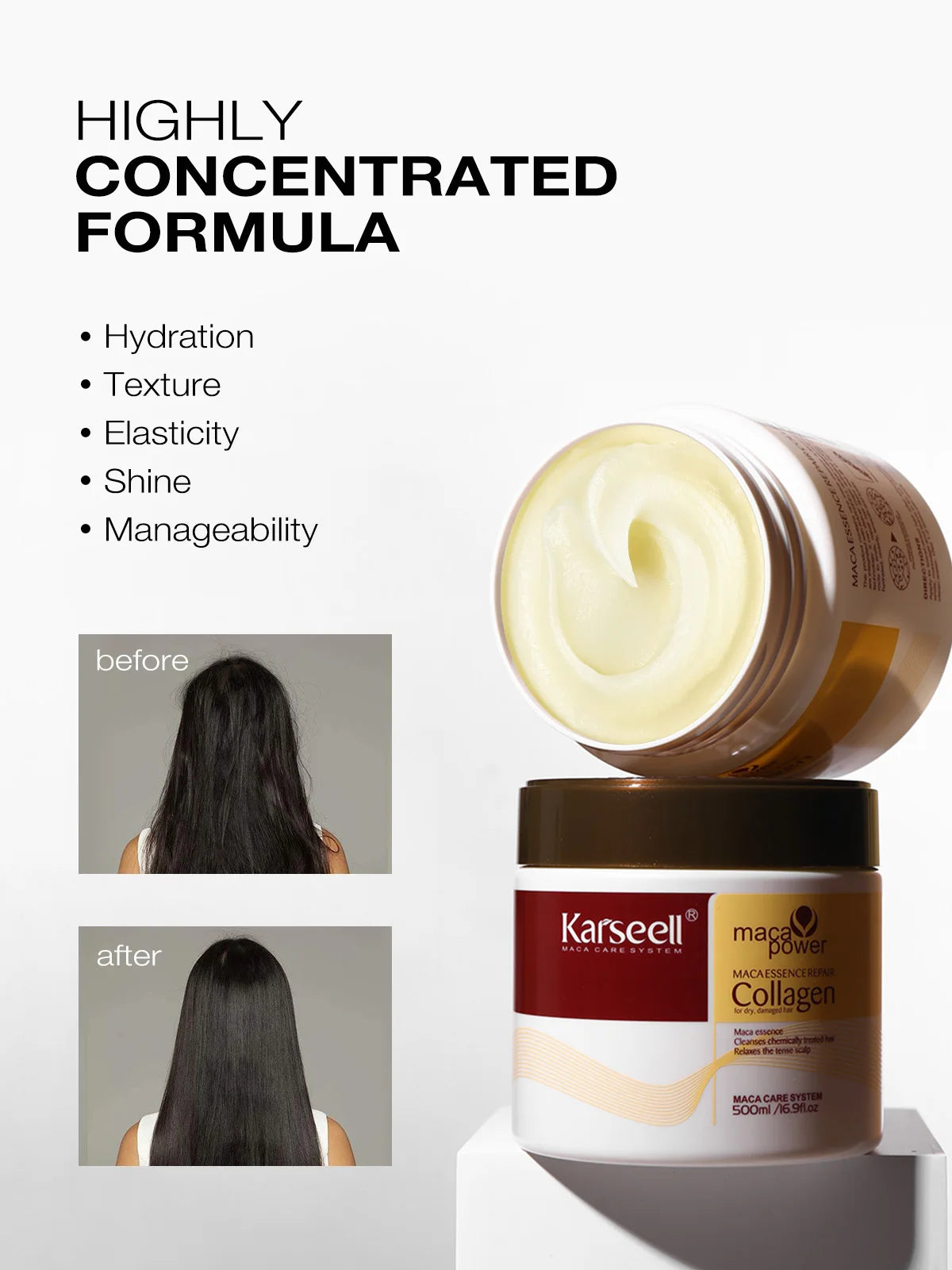 Karseell Collagen Hair Treatment Deep Repair Conditioning Argan Oil  500ml