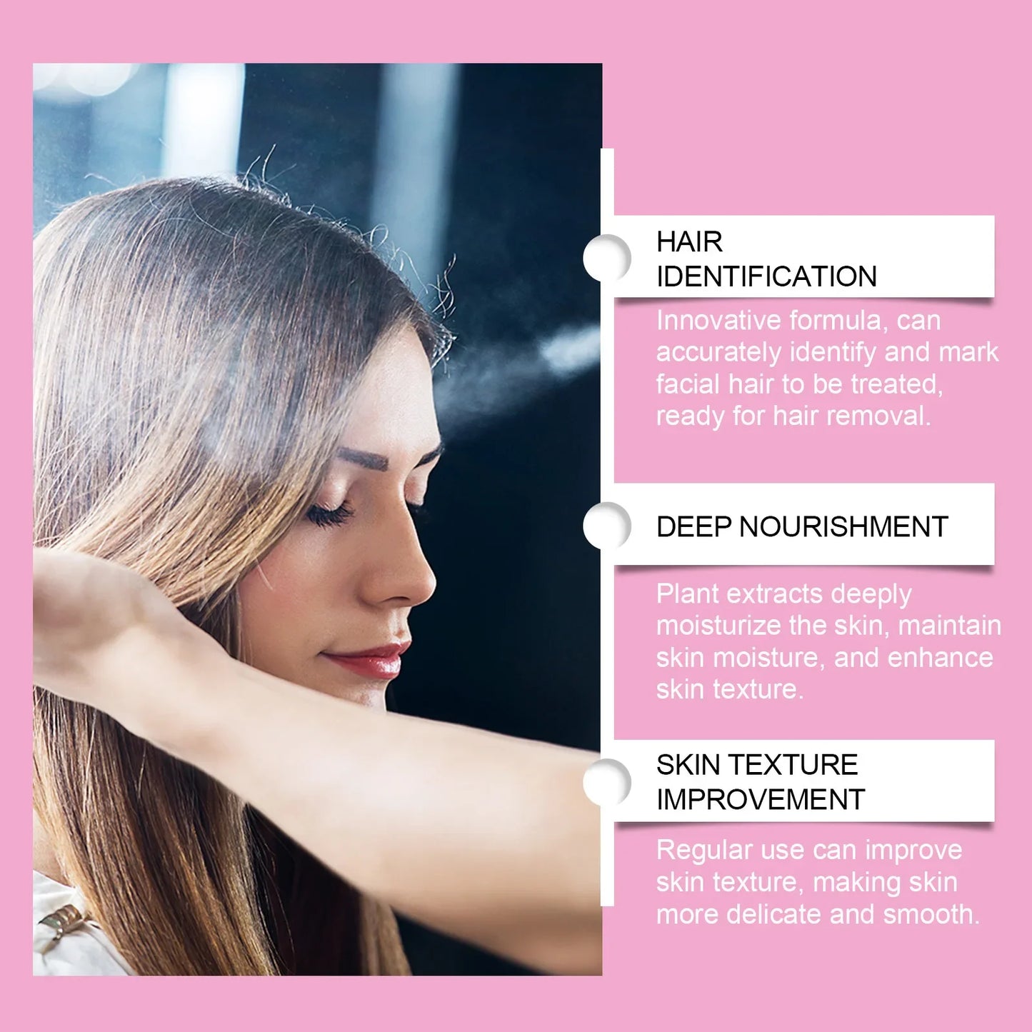 Instant Facial Hair Remover Spray for Women - Hair Identifier Spray for Face, Body