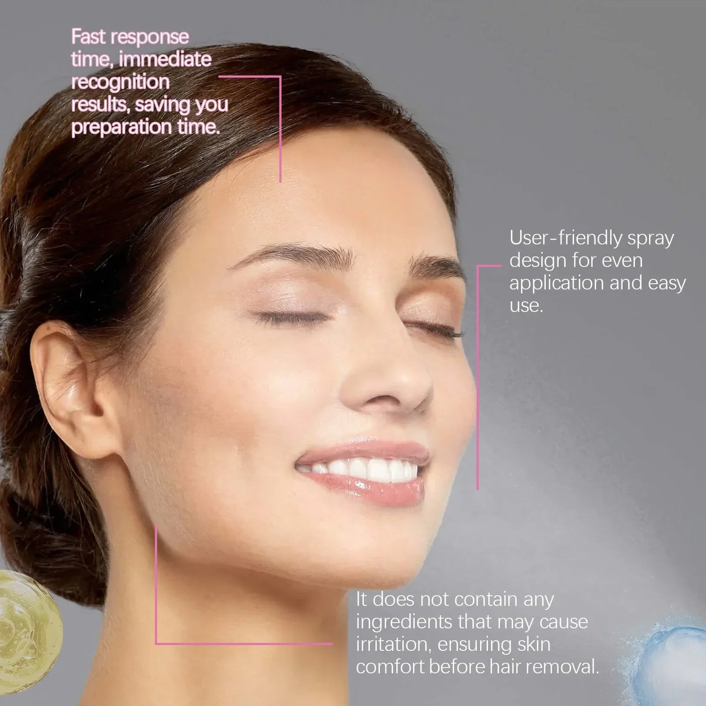 Instant Facial Hair Remover Spray for Women - Hair Identifier Spray for Face, Body