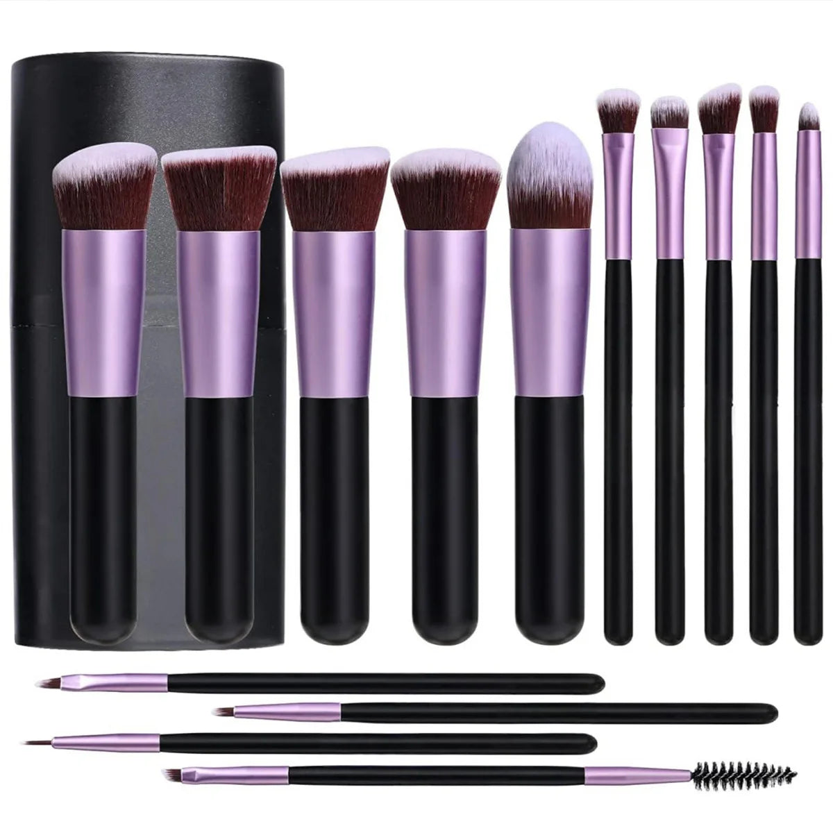 14 PCS Makeup Brush Set LED Light USB Rechargeable Makeup Brushes Kit