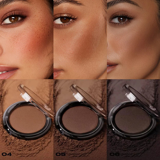 Oil-control Contour Palette Dark Bronzing Powder Highlighter Bronzer