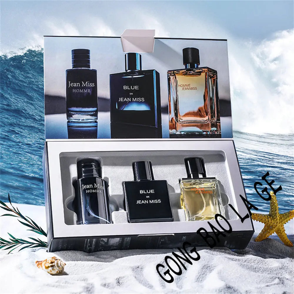 90ml Men Perfume Gift Box 3pcs Set Colognes Fascination Man