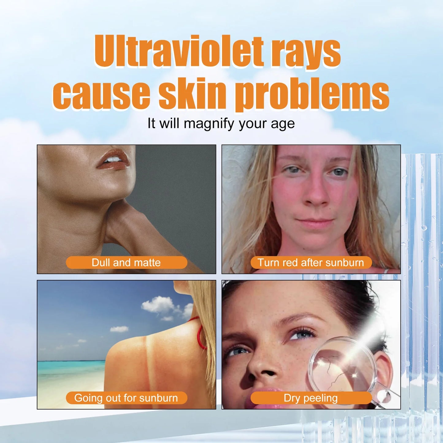 Facial Body Sunscreen Spf 50 Waterproof UV Protector Moisturizing
