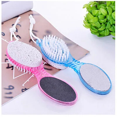 Brand New 4in1 Foot Pumice Stone Dead Skin Remover Brush Pedicure Grinding Tool