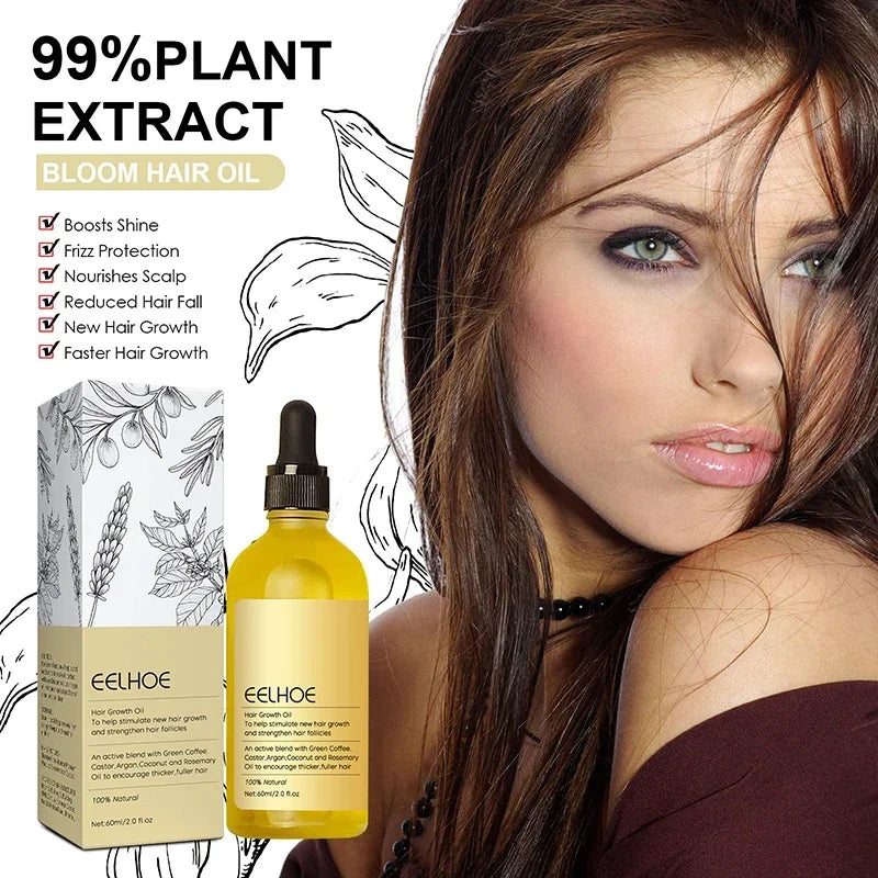 Rosemary Hair Essential Oil Veganic Prevent Hair Loss Smooth Hairs Nourish Hair Care Oil 60ml