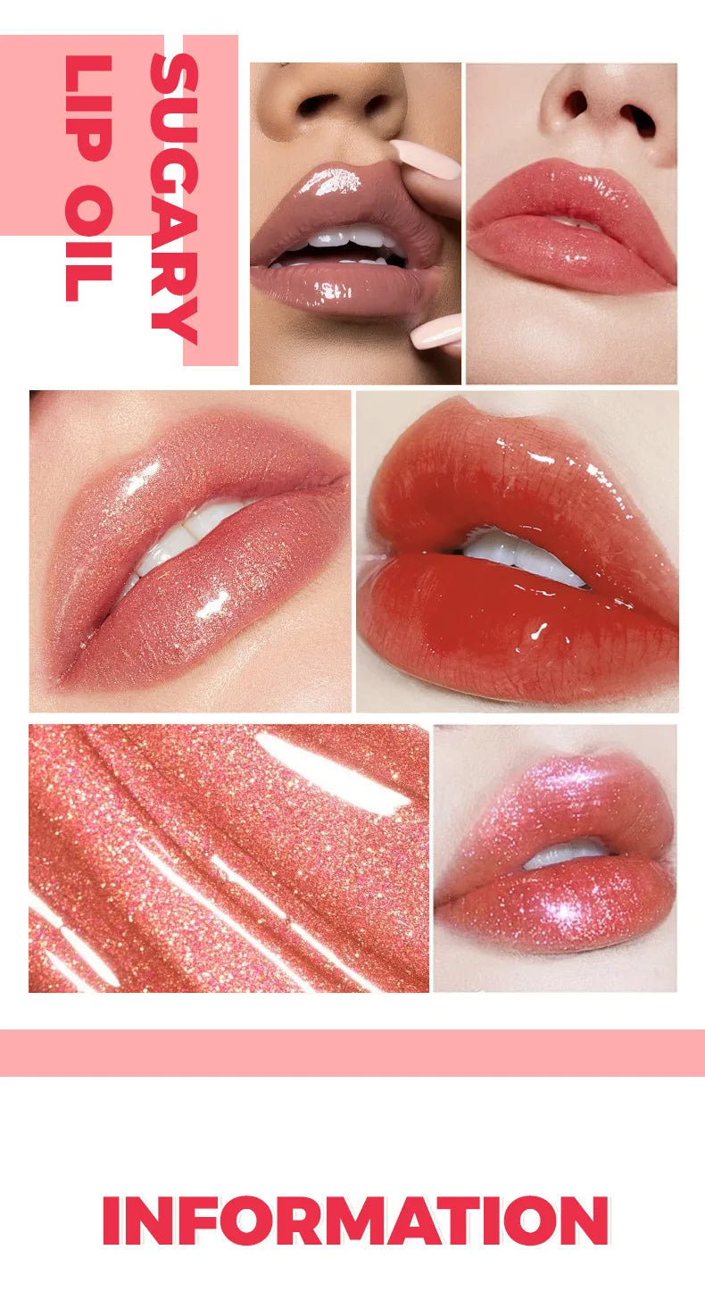 4 Colors Moisturizing Plumper Glitter Reducing Lip Lines Lip Gloss