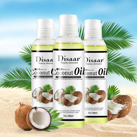 Natural Disaar Coconut Organic Virgin Coconut Oil 100% Body and Face Relaxation Oil Control 100ml