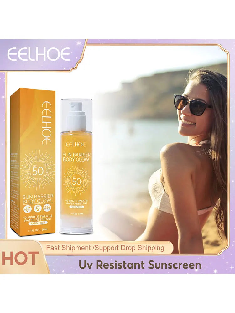Facial Body Sunscreen Spf 50 Waterproof UV Protector Moisturizing