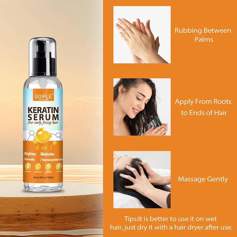 Keratin Protein Serum Mask Conditioner Essence Oil  Repair Treatment Smooth Moisturize