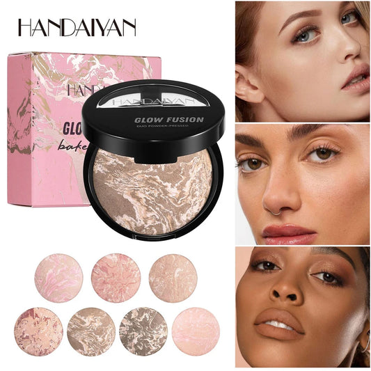 Face Highlighter 7 Palette High Glossy Face Bronze-colored Palette Natural Glow
