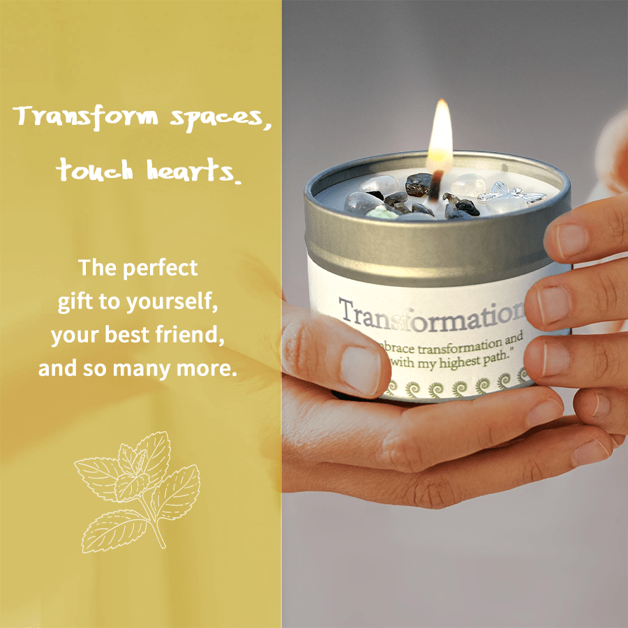 Law of Attraction Metamorphosis New Beginnings Manifestation Candle Crystal Ritual Scented Candle