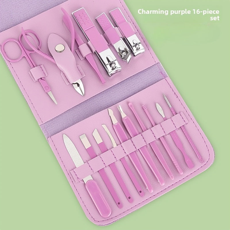 Premium Stainless Steel Nail Care Tool Set in 3 Colors Available