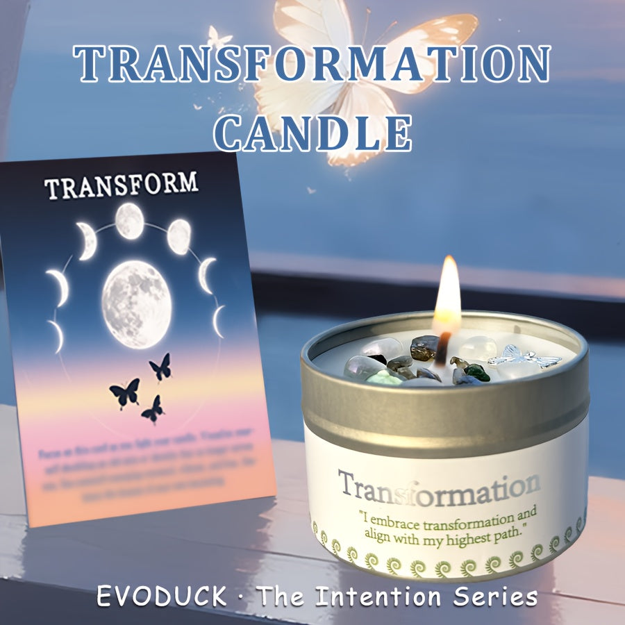 Law of Attraction Metamorphosis New Beginnings Manifestation Candle Crystal Ritual Scented Candle