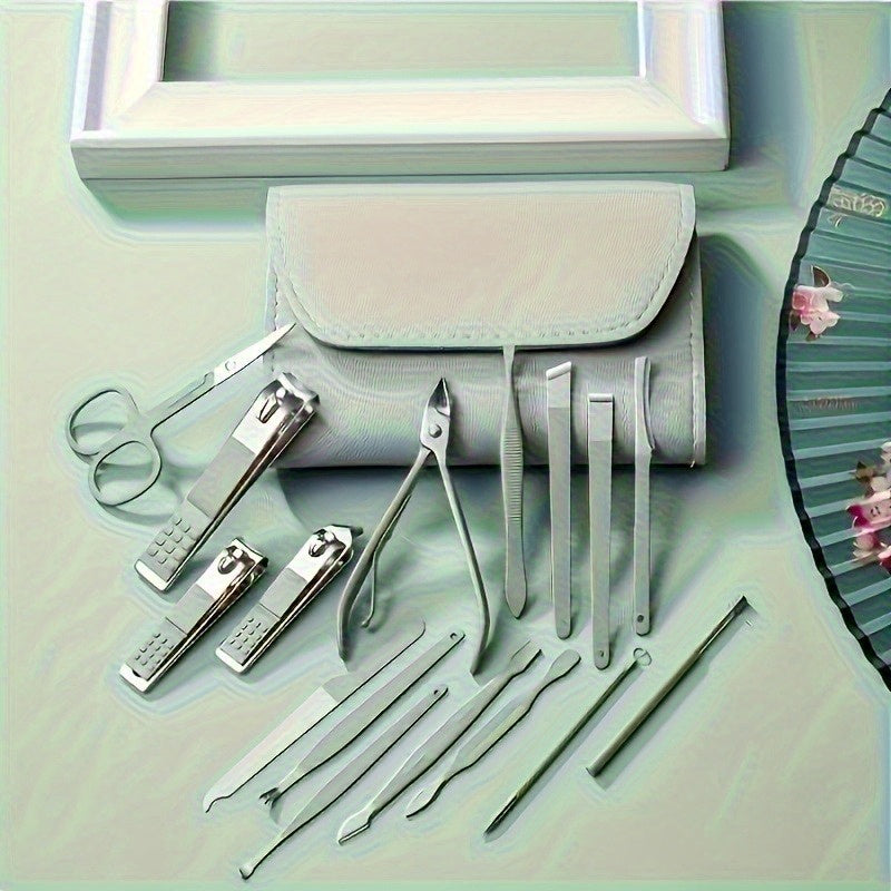 Premium Stainless Steel Nail Care Tool Set in 3 Colors Available