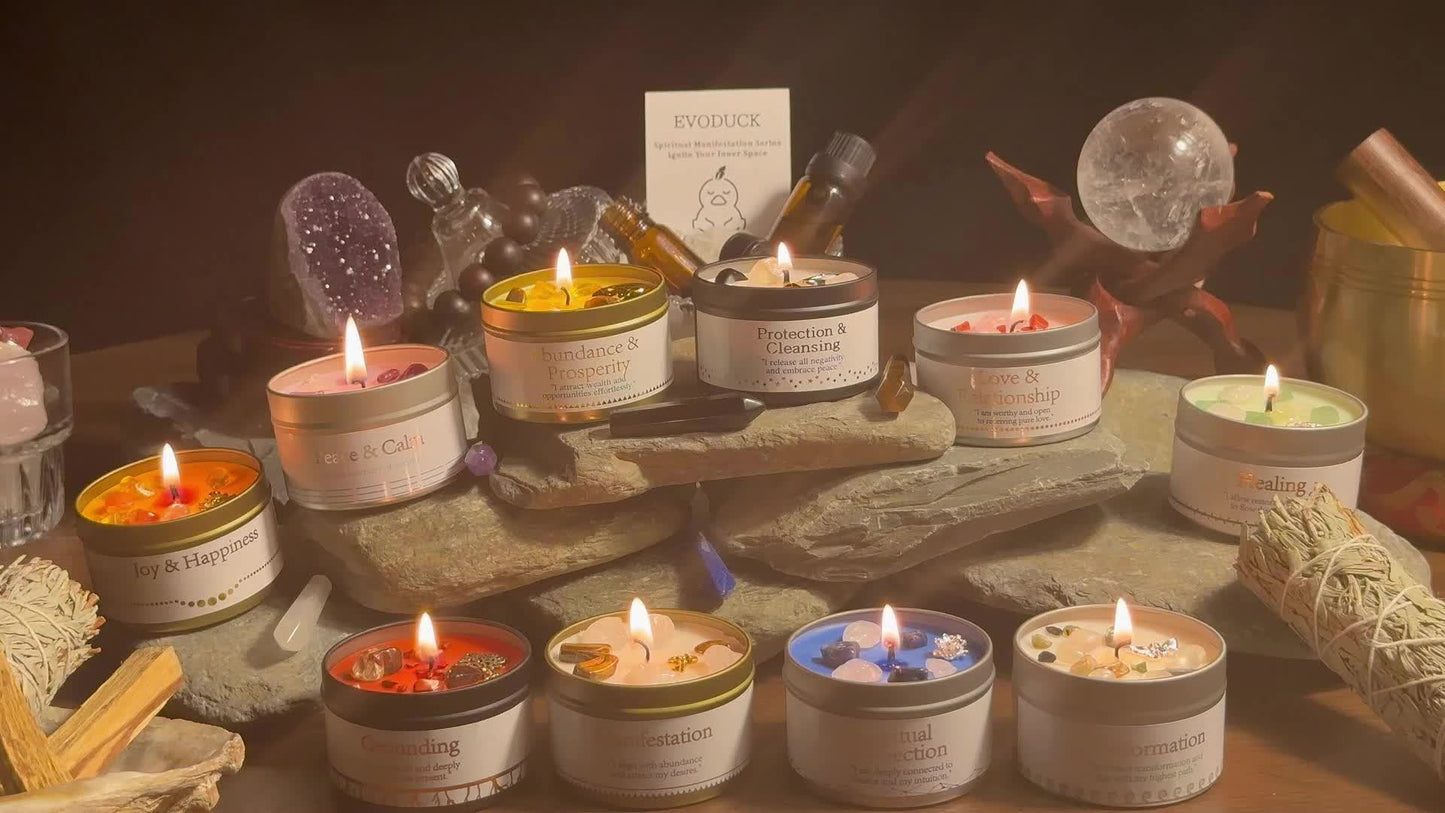 Law of Attraction Metamorphosis New Beginnings Manifestation Candle Crystal Ritual Scented Candle