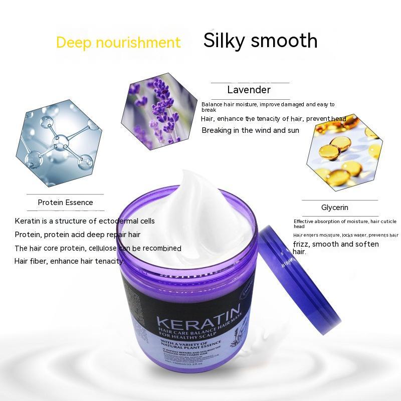 Lavender Keratin Hair Nutrition Mask Multi-Effect
